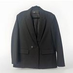 ZARA  Womens Large Double Breasted minimalist Black Blazer  Large Photo 0