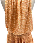 Current Air Los Angeles The Wyland Dress Smocked Mini Orange Floral Size Small Photo 11