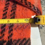 Lucky Brand Sweater Womens orange Plaid Cardigan Long Sleeve Wool Blend XL Photo 10