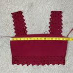Susana Monaco  Laser Cut Bandage Crop Top Oxblood Red XL Photo 7