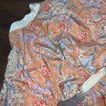 Diane Von Furstenberg Vintage Diane von furstenburg paisley floral orange boho kimono robe fall 70s M Photo 5