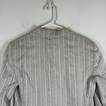 Vince Theory Blazer Double Breasted Tailor Jacket Striped Linen Size 8 Photo 4