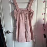 Charlotte Russe light pink front brown button spring romper Photo 7