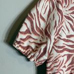 Urban Outfitters UO Little Lies Linen Zebra Print Mini Shirt Dress Women's Small Red Photo 6