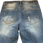 Risen Jeans Medium Wash Midrise Frayed Cuff Ankle Straight Jeans Womens 27 or 5 Blue Photo 5