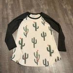 South western cactus print Fleece tunic top Green Size M Photo 0