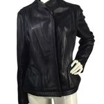 Tahari  Black Leather Jacket Photo 0