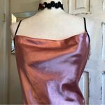 Vintage Pink Satin Slip Dress Butterfly Lace Back Y2K Fairycore Party Sz Medium Black Photo 6