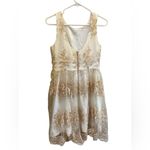 Alythea Althea New‎ Gold and cream dress size 8 Photo 3