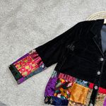 Coldwater Creek  Women’s Velvet Patchwork Blaster Jacket Longsleeve Artsy MP Photo 4