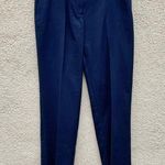Nordstrom Caroline Issa Blue Lightweight Stretch Twill Pants 6 Ankle Photo 0