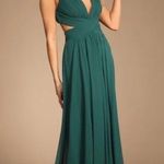 Lulus Vivid Imagination Forest Green Cutout Maxi Dress Size S Photo 7