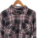 Rails  Womens Plaid Long Sleeve Button Up Mini Shirt Dress Red‎ Size Small Photo 1