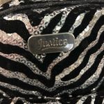 Justice  Black and Silver Sequin Zebra Backpack Like New! Photo 7