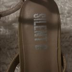NWOB Silent D Anthropologie Jolie Beige Faux Leather Heeled Sandals EU 37 Size 7 Photo 3