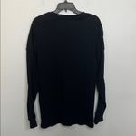 Guess  Waffleknit Long Sleeve Shirt Quilted Shoulders Black Size Large Photo 2