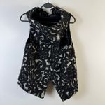 ZARA  Black White Charcoal Textured Open Front Vest Small Made in Spain Woolly Photo 1