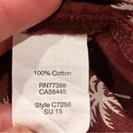Madewell Maroon Palm Tree Courier Button Down Short Sleeve Top Shirt size Small Photo 9