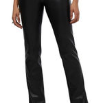 We Wore What Black Vegan Leather Lace Front Flared Hem Pants Women’s Size 25 NWT Photo 0