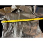 Women’s Sonnora Black Short Motorcycle Zip Genuine Leather Jacket XL Photo 10