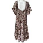 Her Destiny Women Tropical Floral Print Brown/White Maxi Long Dress NWOT Brown Size 2X Photo 1