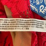 Free People Avery Red Floral Lace Plunging Racerback Bodysuit Size L New Photo 5