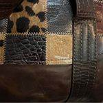 Vintage Leather Patchwork Duffel Bag – Extra Large Weekender Travel Tote Brown Photo 11