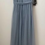 Adrianna Papell  Strapless Tulle Convertible Gown in Slate Size: 8 Photo 4