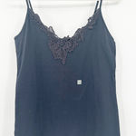 Loft NWT Womens Floral Crochet Lace Trim Elevated Basic Cami Tank Top Size M Photo 0