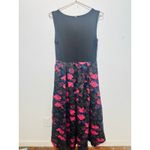 Hutch  Black Purple Floral Lace Skirt V-Neck Plunging High-Low Dress Size 4 Photo 7