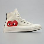 Converse Ladies 6.5 All Star 70 Comme des Garcons PLAY Red Heart Shoes Sneakers Photo 3