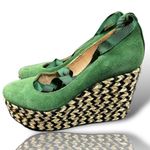 Free People  Charade Espadrille Wedge in Green Size 36 US 5.5 Photo 6