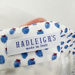 Hadleigh’s Cotton Blue Strawberry Print Mini Skirt Size 6 White Photo 6