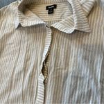 Roots  White & Black Striped Long Sleeve 100% Cotton Dress Women’s Size Small Photo 7