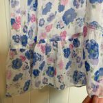 Women’s sheer blue pink‎ floral long ruffle flare sleeve wrap cardigan one size Size undefined Photo 3