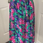 Vintage Midi Skirt with Tropical Print Pink Photo 7
