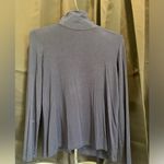 Leo & Nicole Navy Blue Cowl Neck Long Sleeve Top Knit Shirt Soft Comfy Casual Size L Photo 1