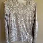 Hurley  Womens Long Sleeve Active Top Athleisure Gray White Patterned Size S Photo 0