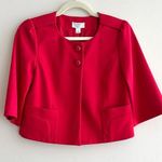 Ann Taylor LOFT Petites Red Cropped Blazer, Size 2P, NWT Photo 0
