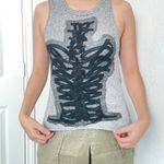 Jesse + J Rib Cage Skeleton High Low Shirt Photo 0