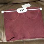 Forever 21  Tube Top - Women's M - Burgundy Ribbed Sweater Photo 5