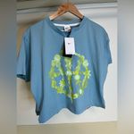 Nike Standard Issue crop shirt blue OVERSIZE FLY basketball Womens -Size Medium Photo 1