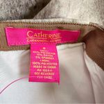 Catherine Malandrino  Pencil Skirt 8 Beige Brown Print Lined Back Slit Zipper New Photo 3