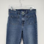 Gap Blue Denim Flare High Rise Jeans Size 8 Short/29 Slit Pocket Cotton Photo 1