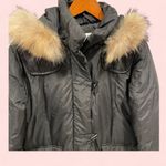 Larry Levine Warm cozy  down feather black puffer coat fur collar pockets Photo 2