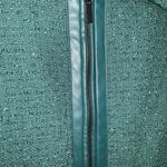 Ryegrass Sea Moss Green Woven Faux Leather Trim Zip Up Jacket Large New With Tag Photo 11