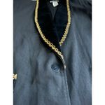 Contempo Casuals Vintage Black 1 Button Blazer, velvet & gold trim size small Photo 9