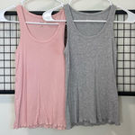 BUNDLE — Jenni women’s ribbed tank tops —‎ size small set of 2 Gray Photo 0