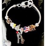 New York Charm Bracelet I Love NY Taxi Heart Statue of Liberty New Big A… Photo 2