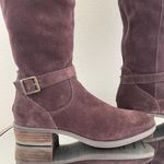 Sam Edelman Dark Brown Distressed Suede Painter Knee High Tall Riding Boots Photo 3